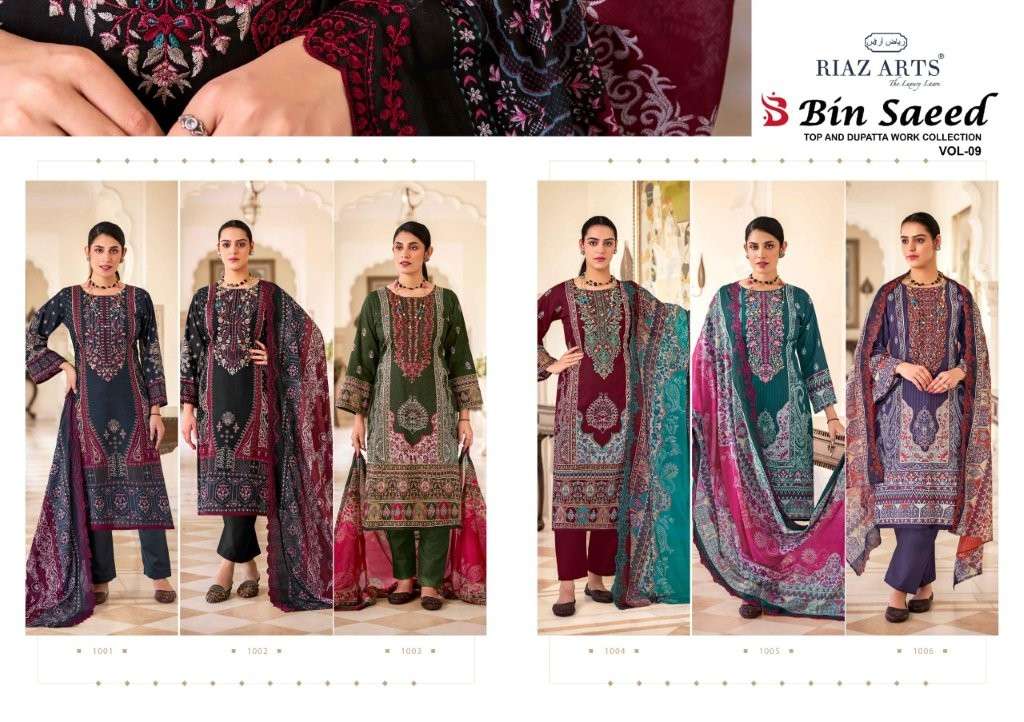 Bin-Saeed Vol-09-Riaz-Art-Asliwholesale-z-Catalogue